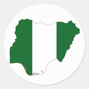 nigeria het symbool van de landenvlag ronde sticker