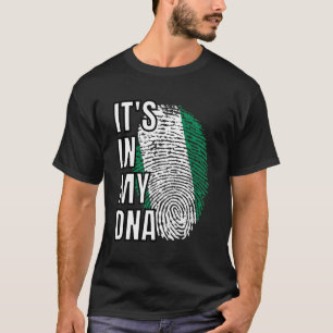 Nigeria Het zit in mijn DNA FlagThumbprint T-shirt