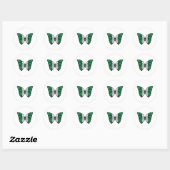Nigeria Hypolimnas vlinder Ronde Sticker (Vel)