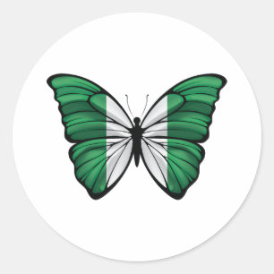 Nigeria Hypolimnas vlinder Ronde Sticker
