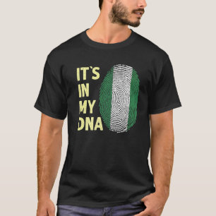 Nigeria in mijn Nigeriaanse dna-vlaggenteam Nigeri T-shirt