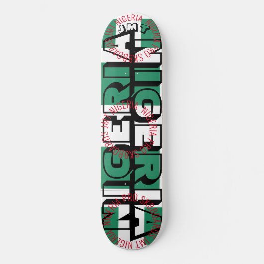NIGERIA JMT NIGERIA 8 1/4" Skateboard Deck (Voorkant)