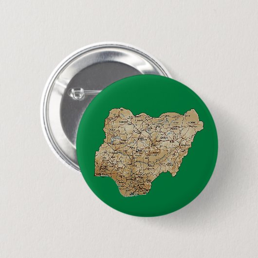 Nigeria Kaart Button (Voorkant /achterkant)