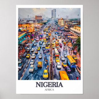 Nigeria Kunstprint - Lagos Poster - Nigeriaanse M
