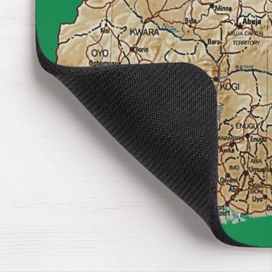 Nigeria Map Mousepad Muismat (Hoek)