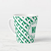 NIGERIA MAP | Patriottisch | Nigeriaans Latte Mok (Linkerhoek)