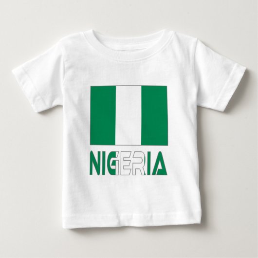 Nigeria met de Nigeriaanse vlag (Voorkant)