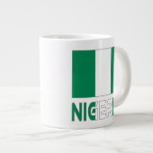 Nigeria met de Nigeriaanse vlag Grote Koffiekop (Voorkant rechts)