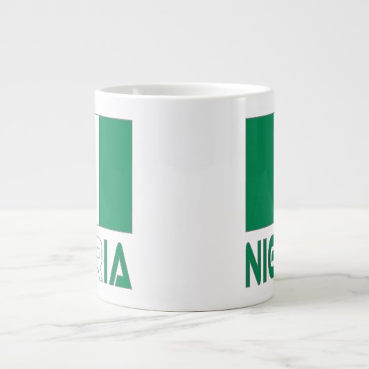 Nigeria met de Nigeriaanse vlag Grote Koffiekop (Voorkant)