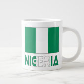 Nigeria met de Nigeriaanse vlag Grote Koffiekop (Rechts)