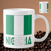 Nigeria met de Nigeriaanse vlag Grote Koffiekop