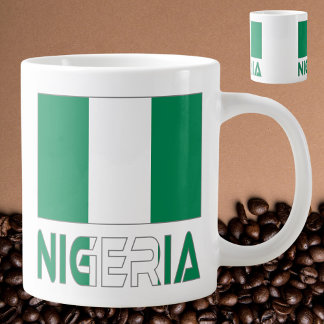 Nigeria met de Nigeriaanse vlag Grote Koffiekop