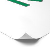 Nigeria met de Nigeriaanse vlag Poster (Hoek)