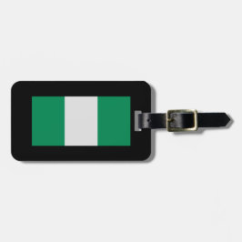 Nigeria met Nigeriaanse vlag (West-Afrika) Bagagelabel