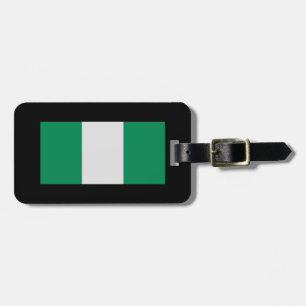 Nigeria met Nigeriaanse vlag (West-Afrika) Bagagelabel