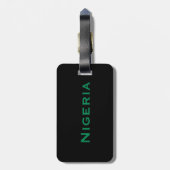 Nigeria met Nigeriaanse vlag (West-Afrika) Bagagelabel (Achterkant verticaal)
