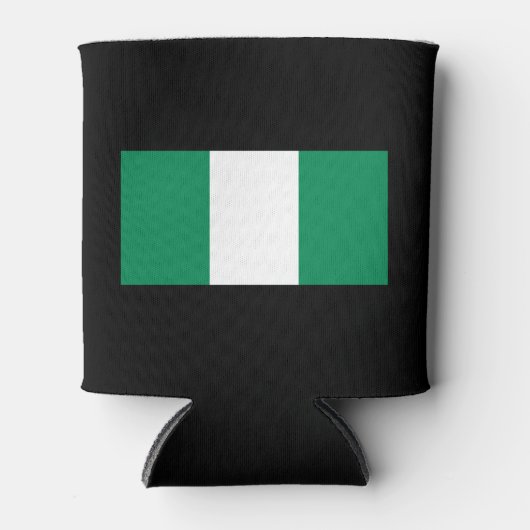 Nigeria met Nigeriaanse vlag (West-Afrika) Blikjeskoeler (Voorkant)