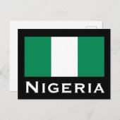 Nigeria met Nigeriaanse vlag (West-Afrika) Briefkaart (Voorkant / Achterkant)