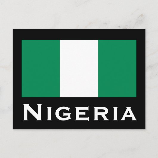 Nigeria met Nigeriaanse vlag (West-Afrika) Briefkaart (Voorkant)