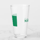 Nigeria met Nigeriaanse vlag (West-Afrika) Glas (Links)