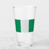 Nigeria met Nigeriaanse vlag (West-Afrika) Glas (Voorkant)