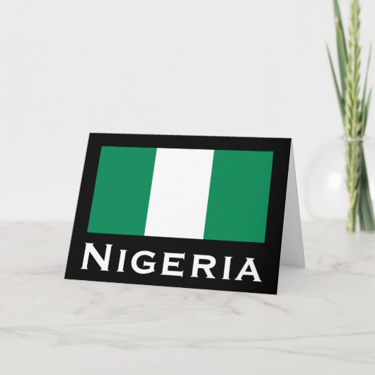 Nigeria met Nigeriaanse vlag (West-Afrika) Kaart (Voorkant)
