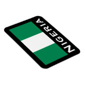 Nigeria met Nigeriaanse vlag (West-Afrika) Magneet (Rechterzijde)