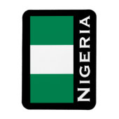 Nigeria met Nigeriaanse vlag (West-Afrika) Magneet (Verticaal)