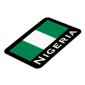 Nigeria met Nigeriaanse vlag (West-Afrika) Magneet (Linkerzijde)