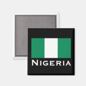 Nigeria met Nigeriaanse vlag (West-Afrika) Magneet (Voorkant / Achterkant)