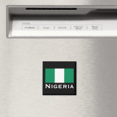 Nigeria met Nigeriaanse vlag (West-Afrika) Magneet (Insitu (Vaatwasser))