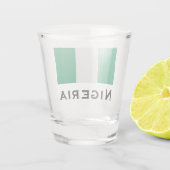 Nigeria met Nigeriaanse vlag (West-Afrika) Shot Glas (Achterkant)