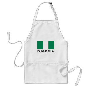 Nigeria met Nigeriaanse vlag (West-Afrika) Standaard Schort