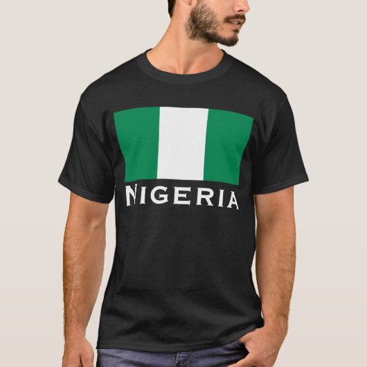 Nigeria met Nigeriaanse vlag (West-Afrika) T-shirt (Voorkant)