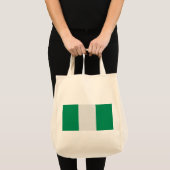 Nigeria met Nigeriaanse vlag (West-Afrika) Tote Bag (Voorkant (product))