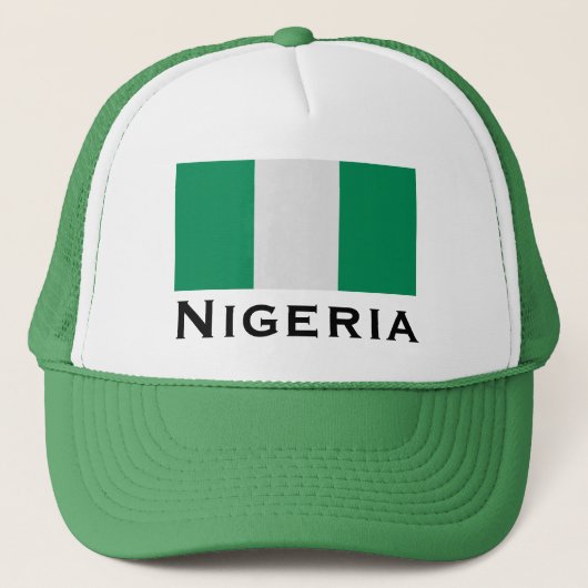 Nigeria met Nigeriaanse vlag (West-Afrika) Trucker Pet (Voorkant)