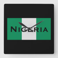 Nigeria met Nigeriaanse vlag (West-Afrika)