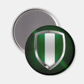 Nigeria Metallic Emblem Magneet (Voorkant / Achterkant)