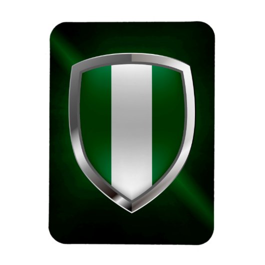 Nigeria Metallic Emblem Magneet (Verticaal)