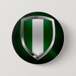 Nigeria Metallic Emblem Ronde Button 5,7 Cm
