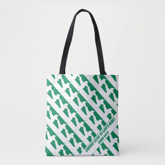 NIGERIA NAIJA VLAG Bijbelse Schrift Christelijk Tote Bag (Voorkant)