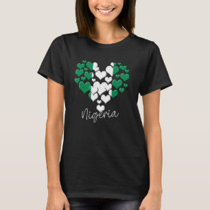 Nigeria Nigeriaanse vlag Afrika Trotse hartliefde T-shirt