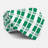 Nigeria Nigeriaanse vlag betegeld groen gepersonal Stropdas (Opgerold)