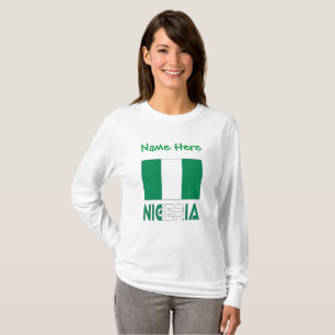 Nigeria Nigeriaanse Vlag Groen Personalisatie  T-shirt