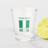 Nigeria Nigeriaanse vlag Groene Personalisatie Shot Glas (Voorkant)