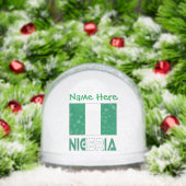 Nigeria Nigeriaanse vlag Groene Personalisatie Sneeuwbol (Kerstmis)