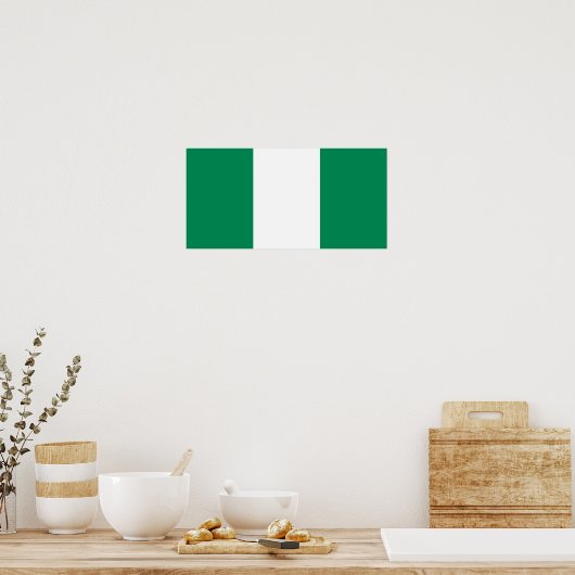 Nigeria - Nigeriaanse vlag Poster (Keuken)