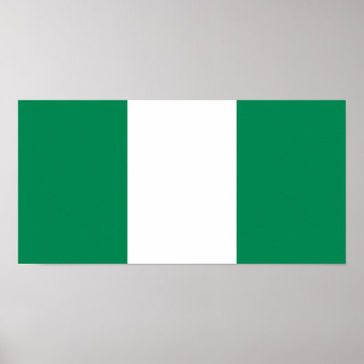 Nigeria - Nigeriaanse vlag Poster (Voorkant)