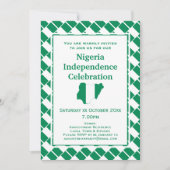 NIGERIA ONAFHANKELIJKHEIDSVIERING Nigeriaanse vlag Kaart (Voorkant)