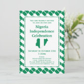 NIGERIA ONAFHANKELIJKHEIDSVIERING Nigeriaanse vlag Kaart (Staand voorkant)